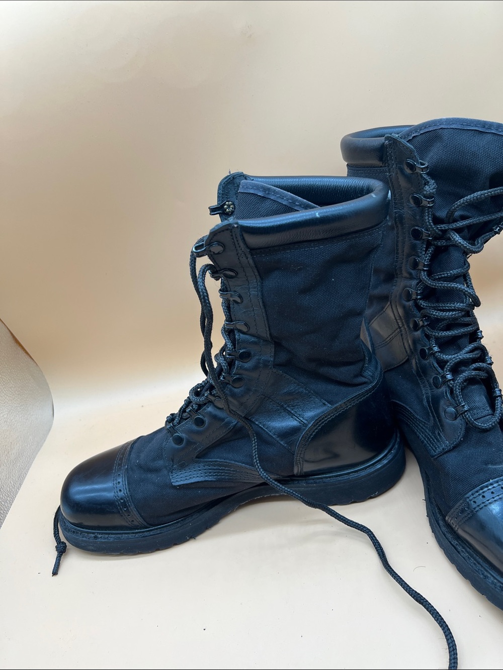 Corcoran black Combat Boots Men's sz 12 D - Picture 3 of 10